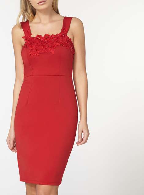 **Showcase Sienna Red Bodycon dress
